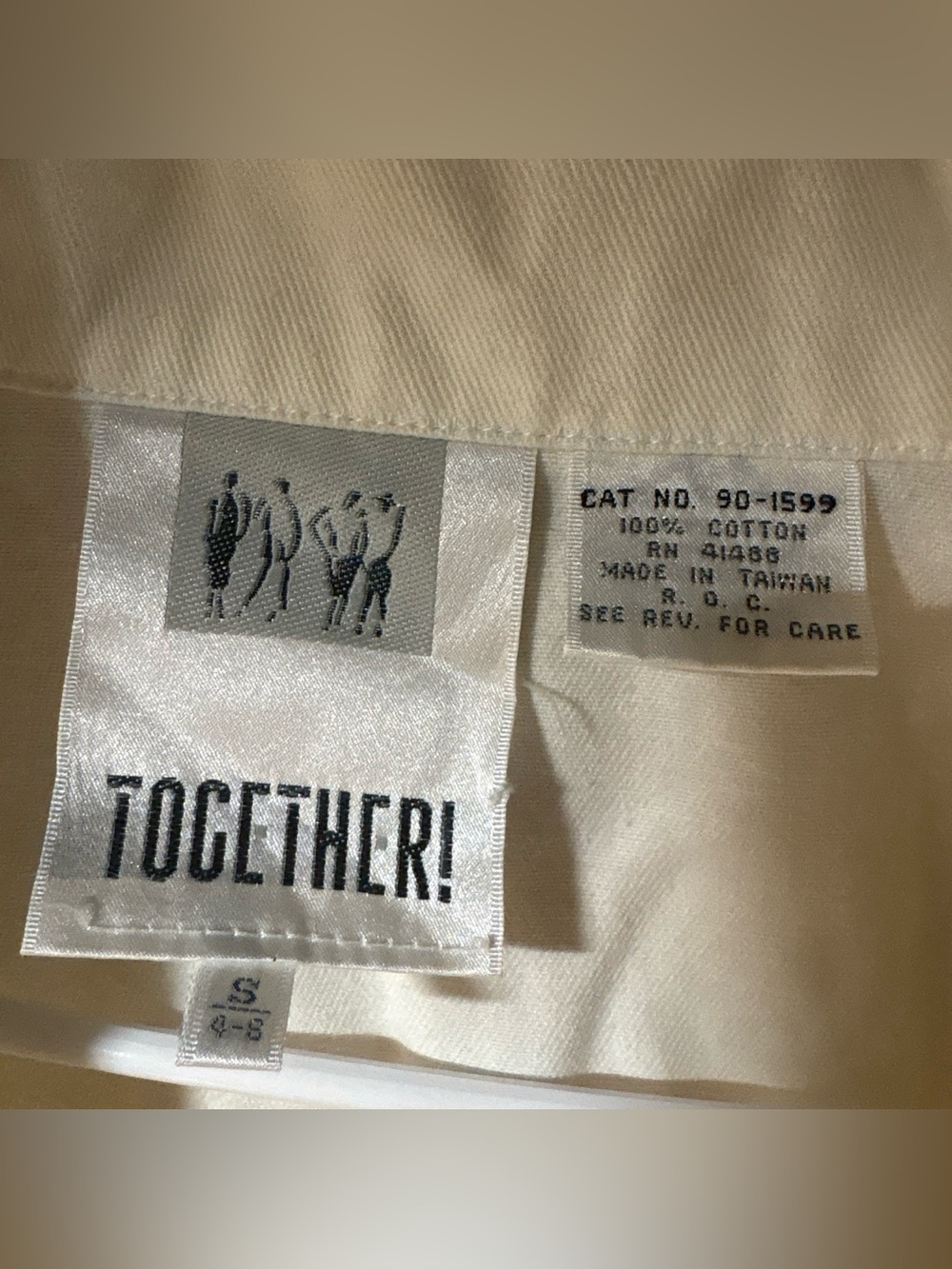 Together! Cream Button-Front Jean Jacket - Picture 4 of 5